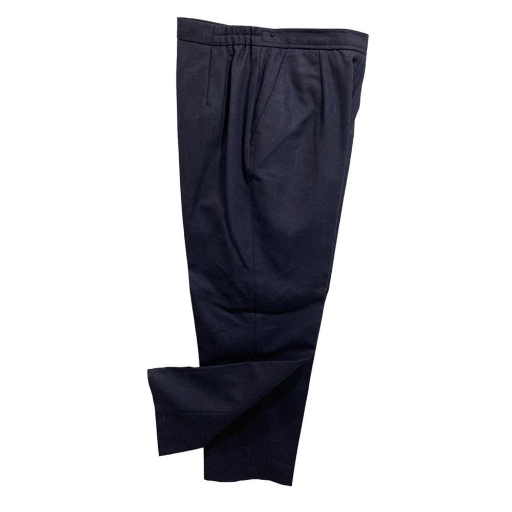 Size 10P Surburban Petites Women's Wool Blend Navy Blue Dress Pants